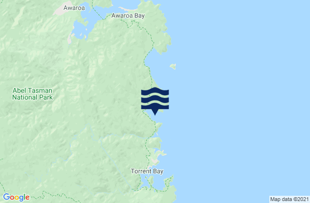 Mapa de mareas Bark Bay Abel Tasman, New Zealand