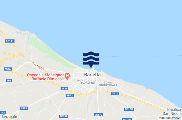 Mapa de mareas Barletta, Italy