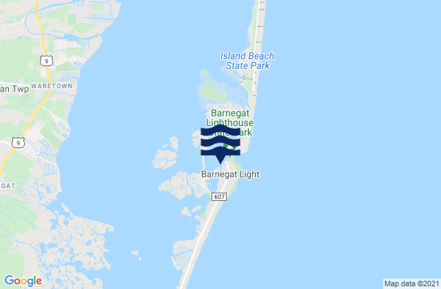 Mapa de mareas Barnegat Inlet (inside), United States