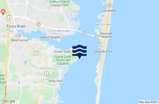 Mapa de mareas Barnegat Pier, United States
