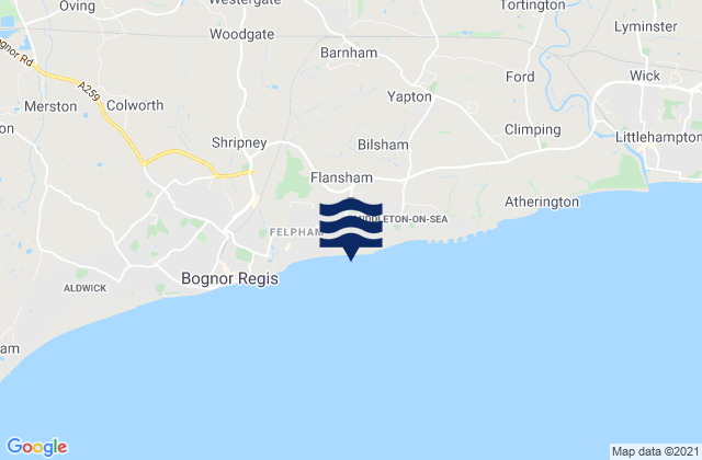 Mapa de mareas Barnham, United Kingdom