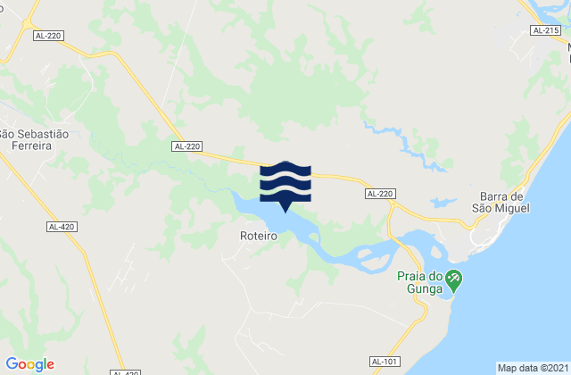 Mapa de mareas Barra de São Miguel, Brazil