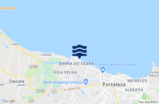 Mapa de mareas Barra do Ceara, Brazil