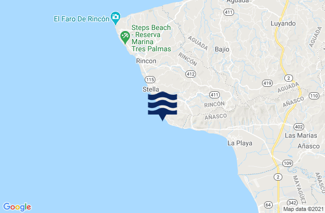 Mapa de mareas Barrero Barrio, Puerto Rico