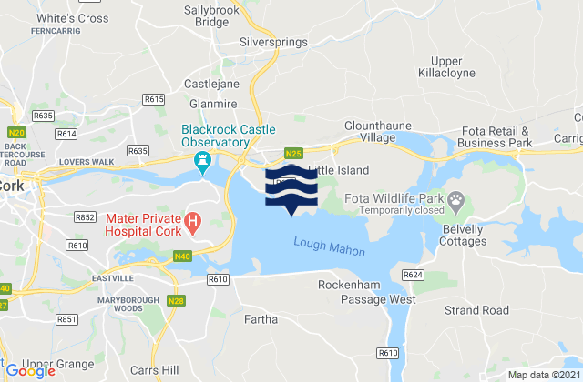 Mapa de mareas Barry Point, Ireland
