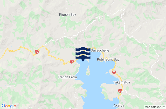Mapa de mareas Barrys Bay, New Zealand