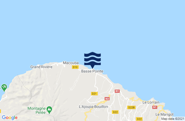 Mapa de mareas Basse-Pointe, Martinique