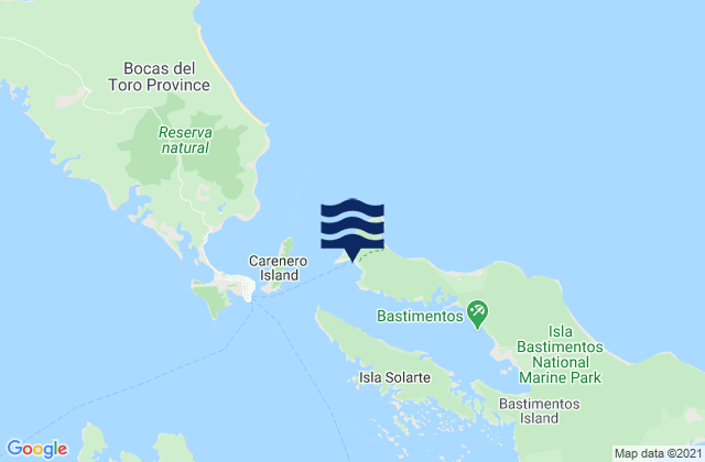 Mapa de mareas Bastimentos, Panama