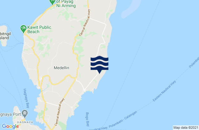 Mapa de mareas Bateria, Philippines