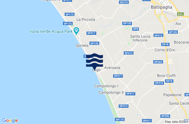 Mapa de mareas Battipaglia, Italy