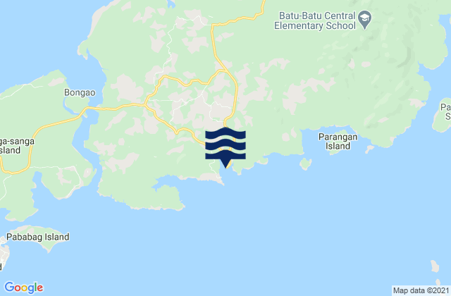 Mapa de mareas Batu Batu Bay Tawitawi Island, Philippines