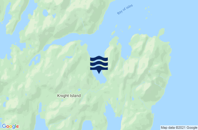 Mapa de mareas Bay Of Isles South Arm, United States
