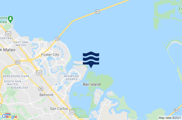 Mapa de mareas Bay Slough (East End), United States