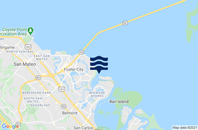 Mapa de mareas Bay Slough (West End), United States