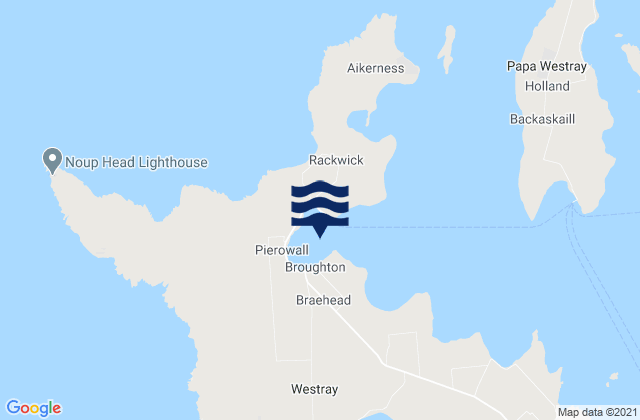 Mapa de mareas Bay of Pierowall, United Kingdom