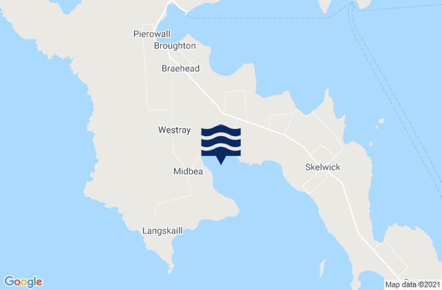 Mapa de mareas Bay of Tuquoy Beach, United Kingdom