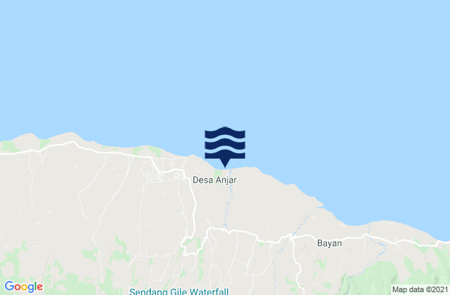 Mapa de mareas Bayan, Indonesia