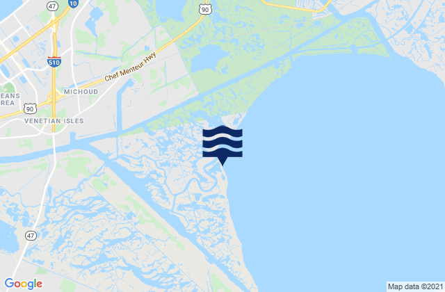 Mapa de mareas Bayou Bienvenue, United States