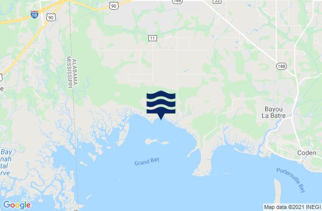 Mapa de mareas Bayou Caddy, United States