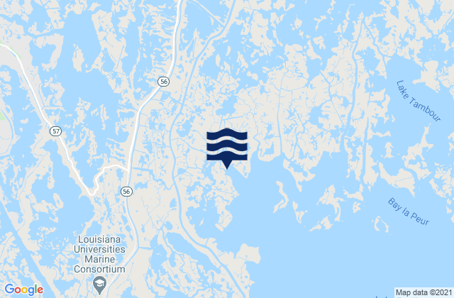 Mapa de mareas Bayou Dulac, United States