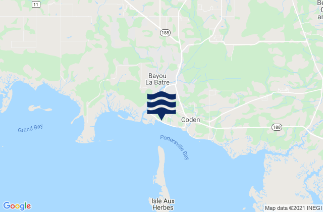 Mapa de mareas Bayou La Batre, United States