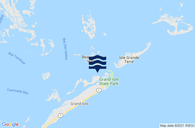 Mapa de mareas Bayou Rigaud (Grand Isle), United States