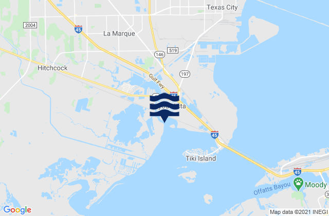 Mapa de mareas Bayou Vista, United States