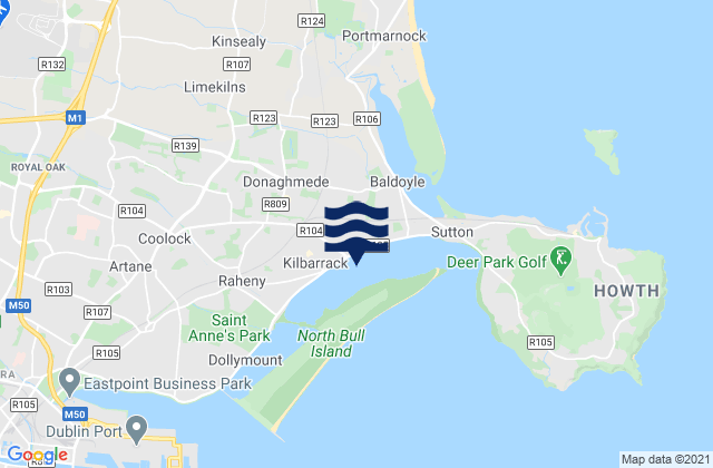 Mapa de mareas Bayside, Ireland