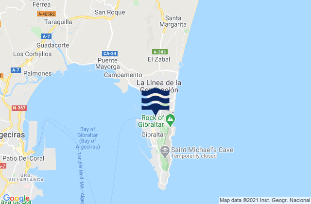 Mapa de mareas Bayside Marina, Gibraltar