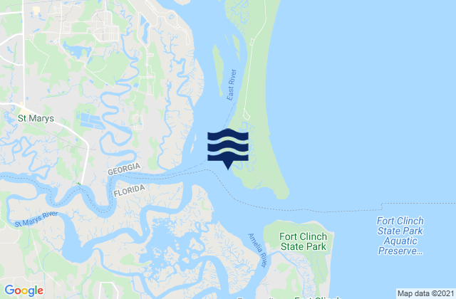 Mapa de mareas Beach Creek Ent. (Cumberland Island), United States