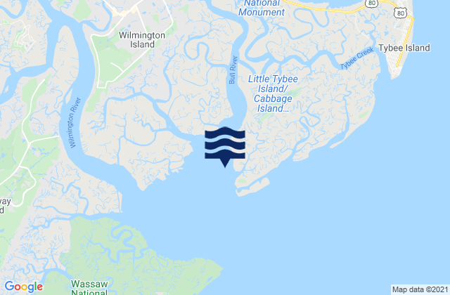 Mapa de mareas Beach Hammock, United States