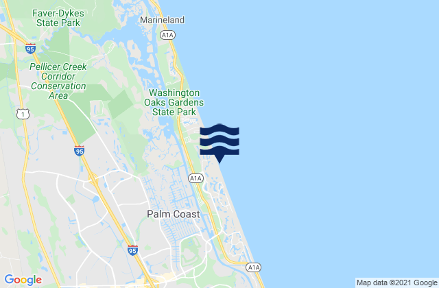 Mapa de mareas Beach Hammock, United States