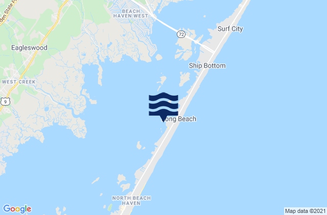 Mapa de mareas Beach Haven Crest, United States