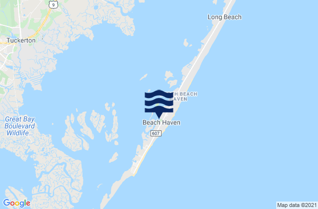 Mapa de mareas Beach Haven, United States