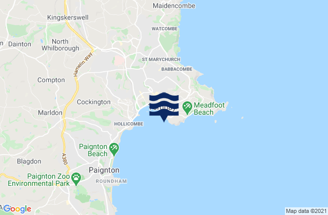 Mapa de mareas Beacon Cove Beach, United Kingdom