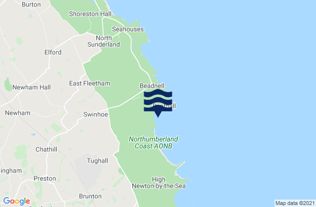 Mapa de mareas Beadnell Bay Beach, United Kingdom