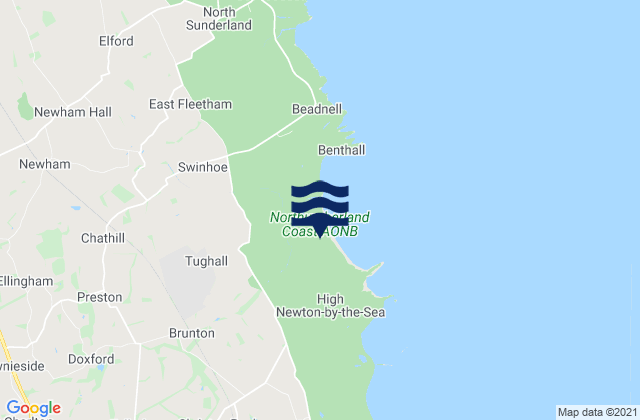 Mapa de mareas Beadnell Bay, United Kingdom