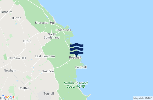 Mapa de mareas Beadnell, United Kingdom
