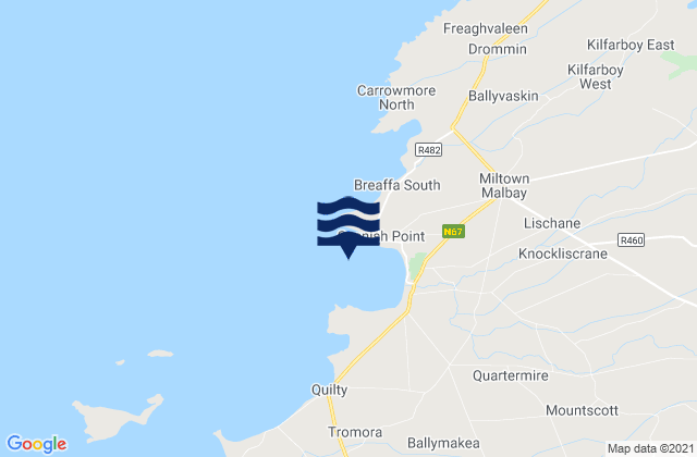 Mapa de mareas Bealaclugga Bay, Ireland