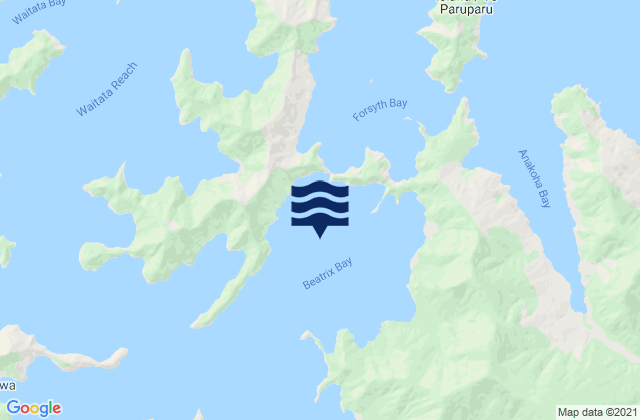 Mapa de mareas Beatrix Bay, New Zealand