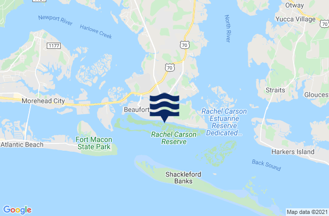 Mapa de mareas Beaufort (Taylor Creek), United States
