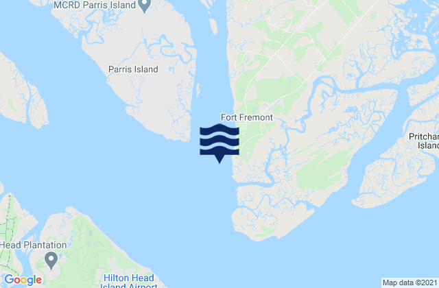 Mapa de mareas Beaufort River Entrance, United States