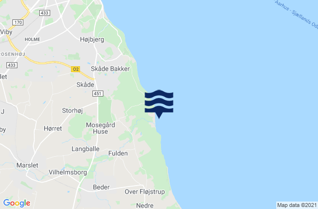 Mapa de mareas Beder, Denmark