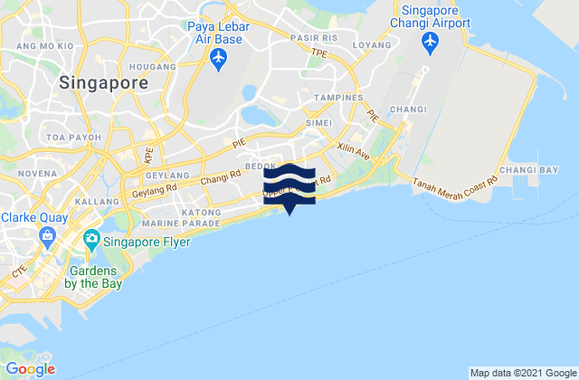 Mapa de mareas Bedok Lighthouse, Singapore