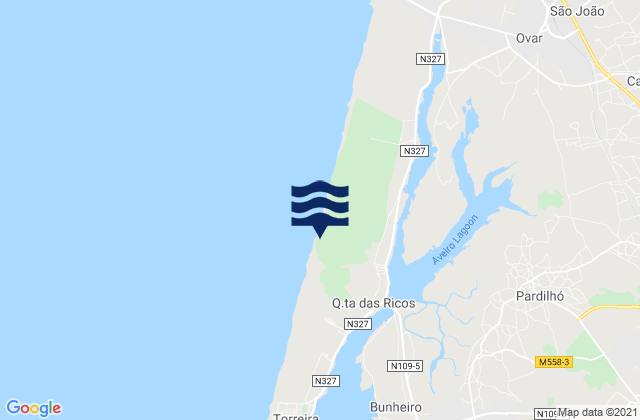 Mapa de mareas Beduido, Portugal