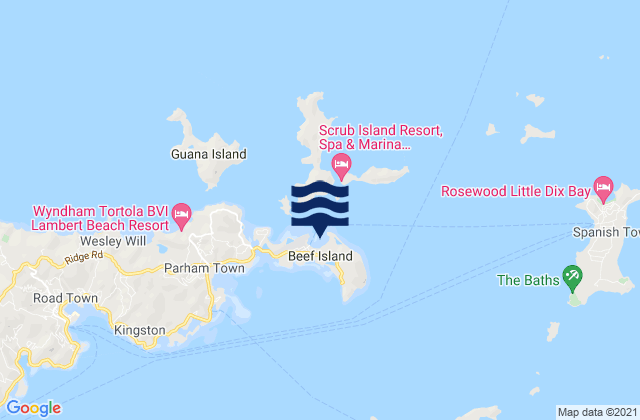 Mapa de mareas Beef Island, British Virgin Islands