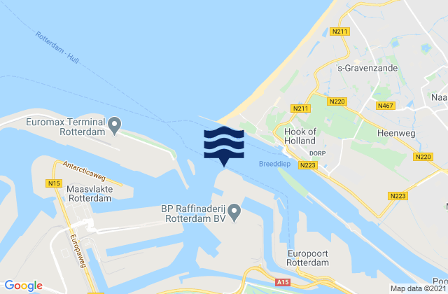 Mapa de mareas Beerkanaal, Netherlands