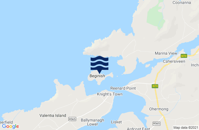 Mapa de mareas Beginish Island, Ireland