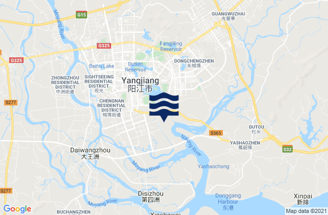 Mapa de mareas Beiguan, China