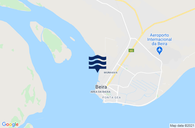 Mapa de mareas Beira Pungoe River, Mozambique